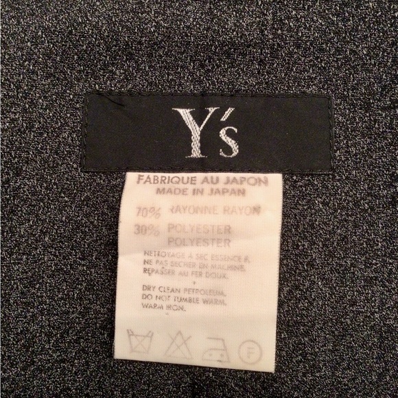 Y’s by Yohjii Yamamoto - Charcoal Grey Light Jacket w 3/4 Sleeves - US 4 - Picture 6 of 6